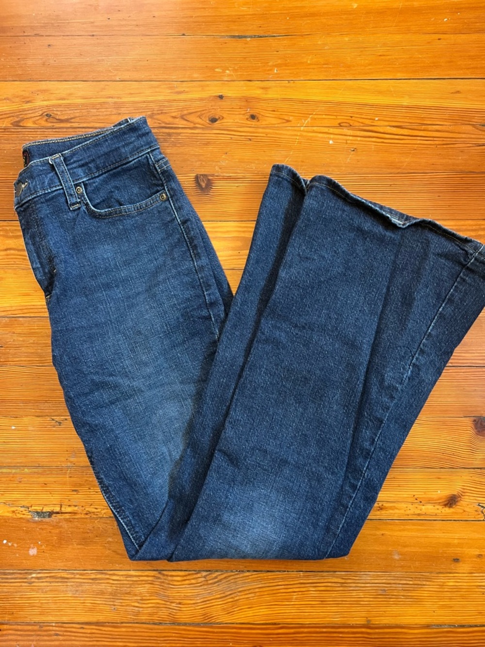 Lee Women's Size 6 Dark Blue High-Rise Flare Jeans